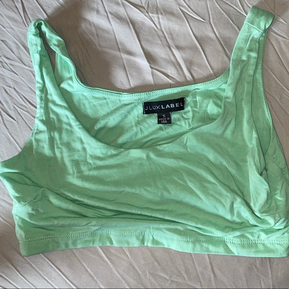 jlux label cropped tank